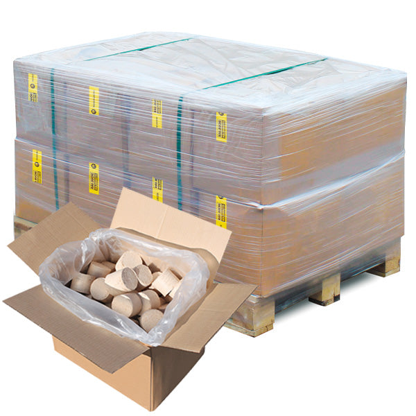 Briketts Palette Klein – kompakt in Kartons mit umweltfreundlichen Holzbriketts